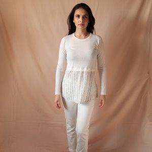 Two tiered sweater top